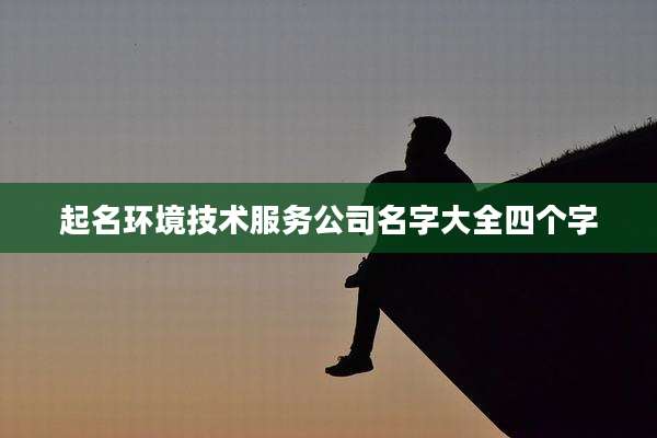 起名环境技术服务公司名字大全四个字