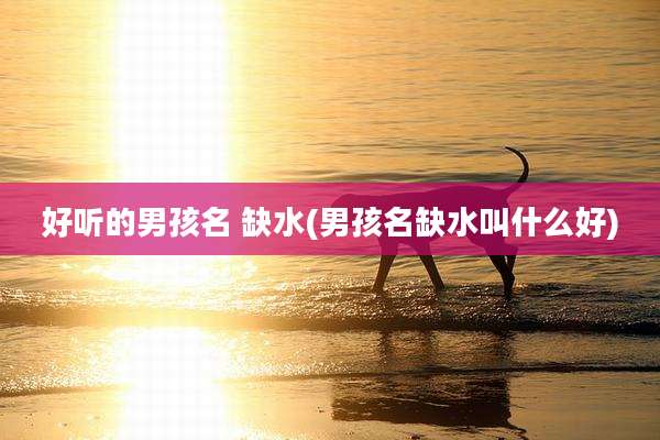 好听的男孩名 缺水(男孩名缺水叫什么好)
