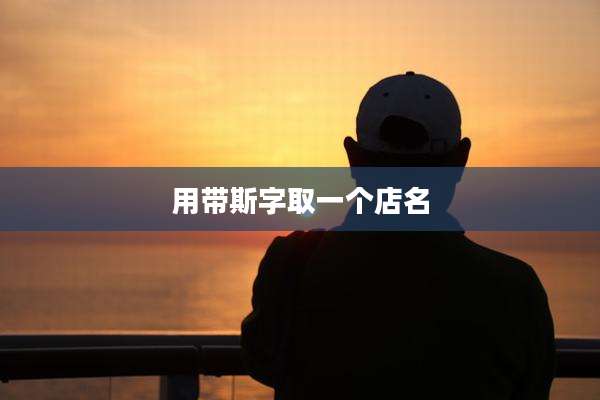 用带斯字取一个店名