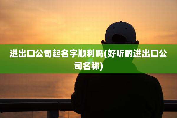 进出口公司起名字顺利吗(好听的进出口公司名称)