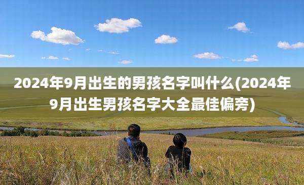 2024年9月出生的男孩名字叫什么(2024年9月出生男孩名字大全最佳偏旁)