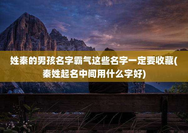 姓秦的男孩名字霸气这些名字一定要收藏(秦姓起名中间用什么字好)