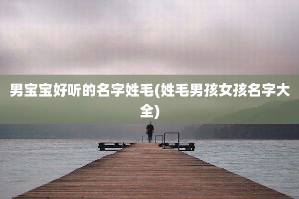 男宝宝好听的名字姓毛(姓毛男孩女孩名字大全)