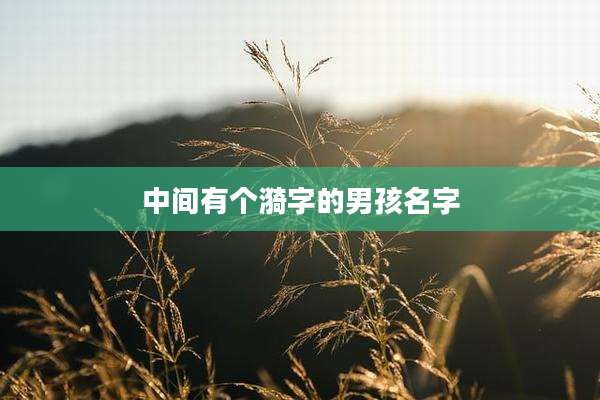 中间有个漪字的男孩名字