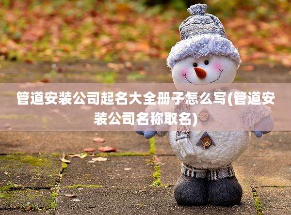 管道安装公司起名大全册子怎么写(管道安装公司名称取名)