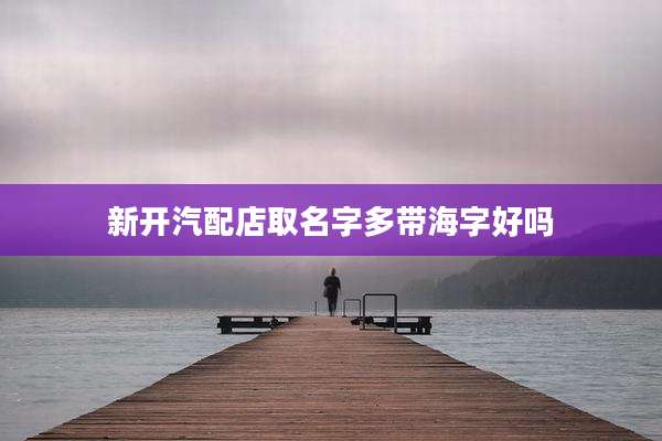 新开汽配店取名字多带海字好吗