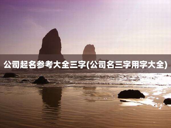 公司起名参考大全三字(公司名三字用字大全)