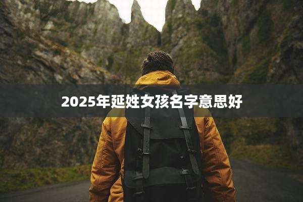 2025年延姓女孩名字意思好
