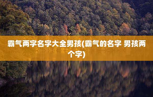 霸气两字名字大全男孩(霸气的名字 男孩两个字)