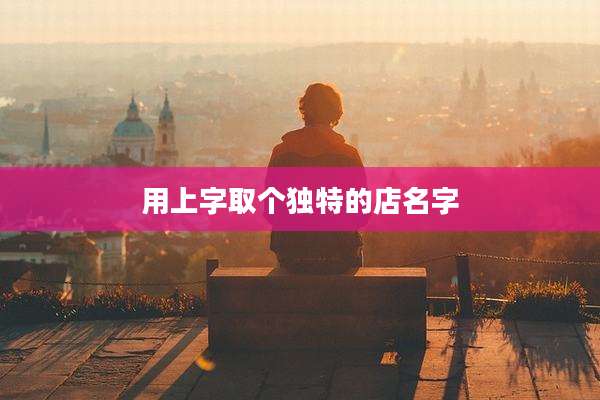 用上字取个独特的店名字