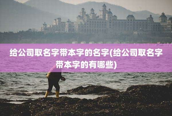 给公司取名字带本字的名字(给公司取名字带本字的有哪些)