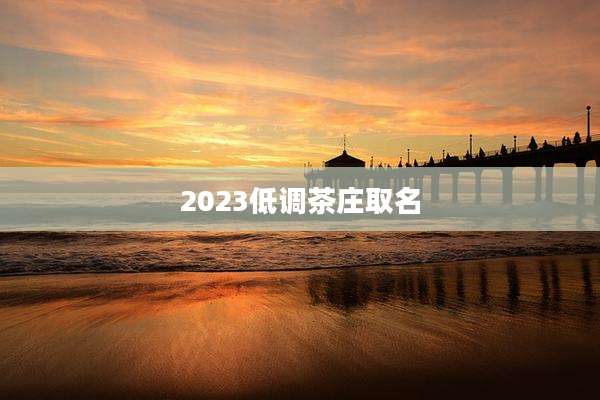 2023低调茶庄取名