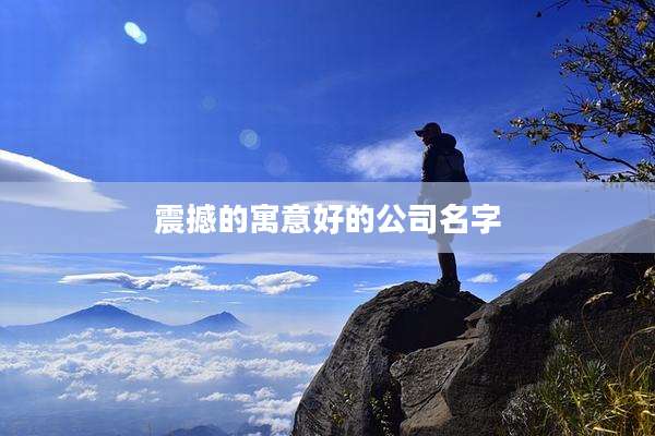 震撼的寓意好的公司名字
