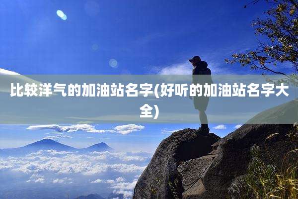 比较洋气的加油站名字(好听的加油站名字大全)