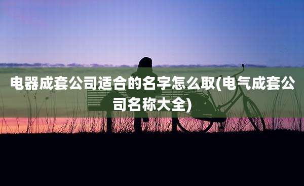 电器成套公司适合的名字怎么取(电气成套公司名称大全)