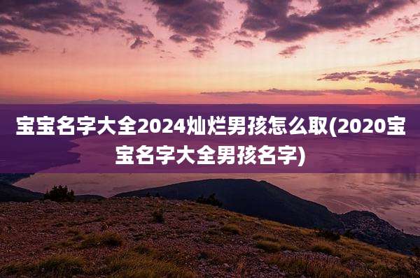 宝宝名字大全2024灿烂男孩怎么取(2020宝宝名字大全男孩名字)
