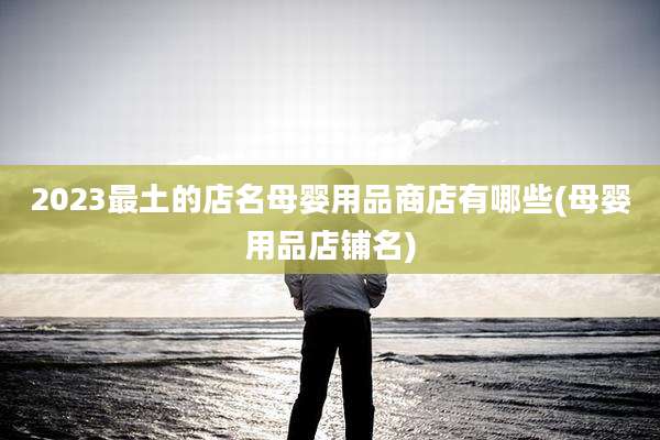 2023最土的店名母婴用品商店有哪些(母婴用品店铺名)