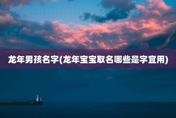 龙年男孩名字(龙年宝宝取名哪些是字宜用)