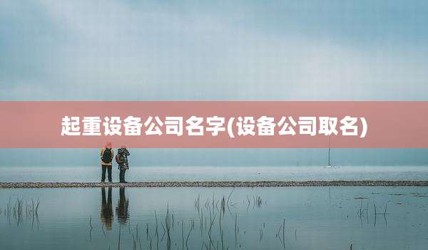 起重设备公司名字(设备公司取名)