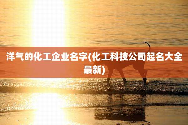 洋气的化工企业名字(化工科技公司起名大全最新)