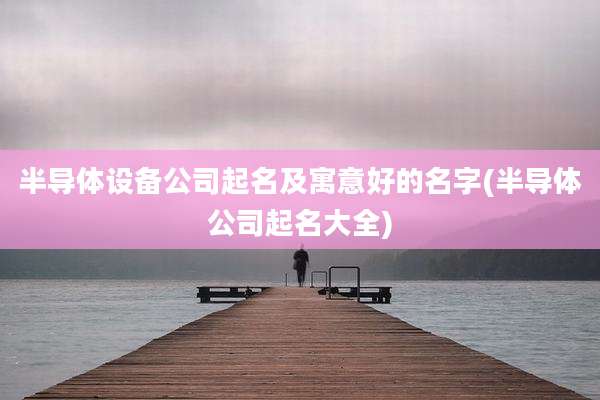 半导体设备公司起名及寓意好的名字(半导体公司起名大全)
