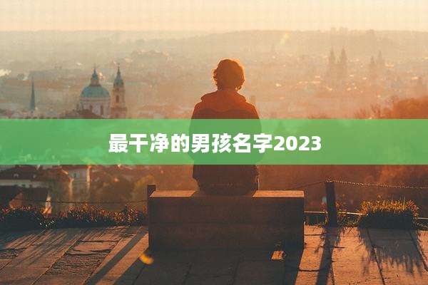 最干净的男孩名字2023