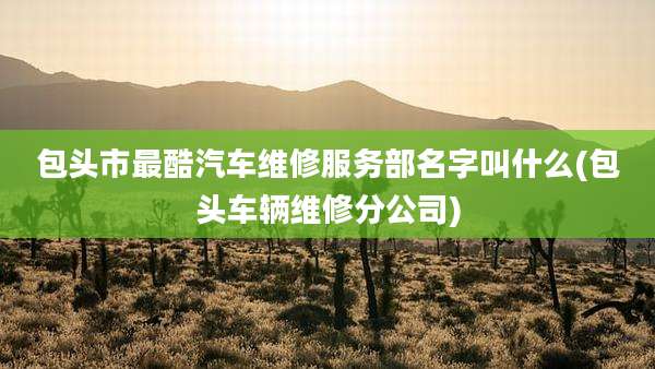 包头市最酷汽车维修服务部名字叫什么(包头车辆维修分公司)