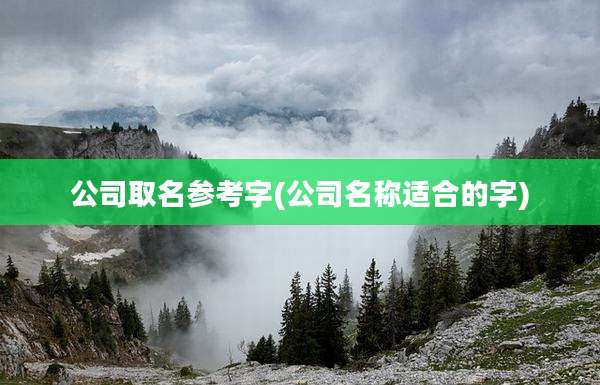 公司取名参考字(公司名称适合的字)
