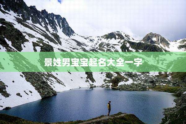 景姓男宝宝起名大全一字