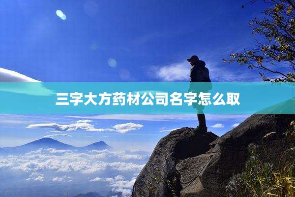 三字大方药材公司名字怎么取