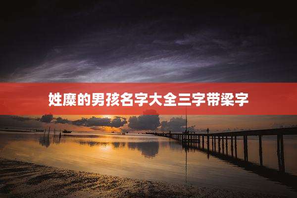 姓糜的男孩名字大全三字带梁字