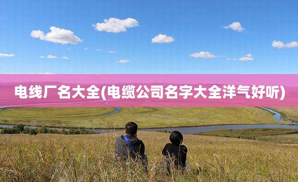 电线厂名大全(电缆公司名字大全洋气好听)