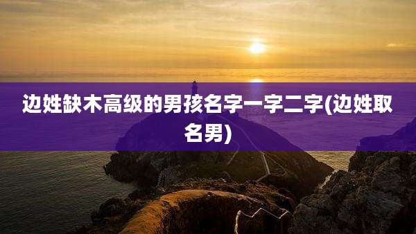 边姓缺木高级的男孩名字一字二字(边姓取名男)