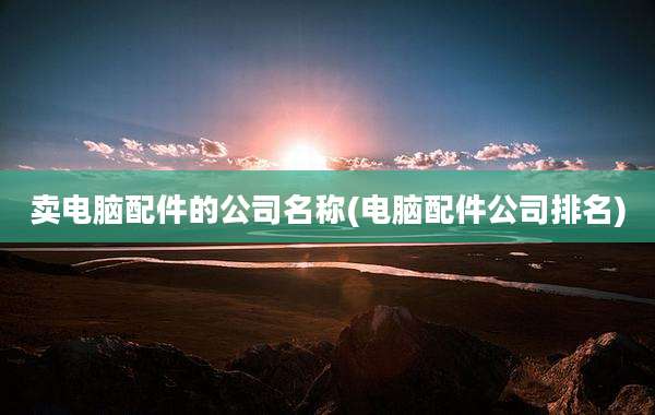 卖电脑配件的公司名称(电脑配件公司排名)