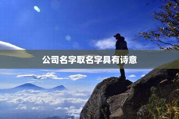 公司名字取名字具有诗意