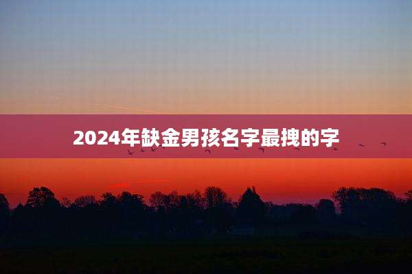 2024年缺金男孩名字最拽的字