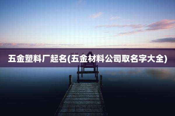 五金塑料厂起名(五金材料公司取名字大全)