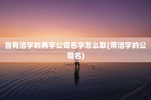 含有洁字的两字公司名字怎么取(带洁字的公司名)