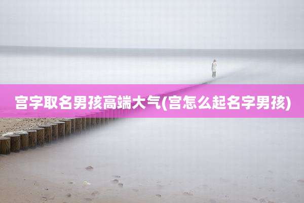宫字取名男孩高端大气(宫怎么起名字男孩)