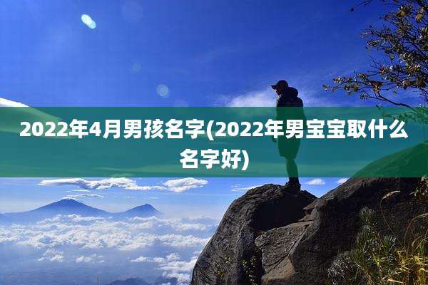 2022年4月男孩名字(2022年男宝宝取什么名字好)