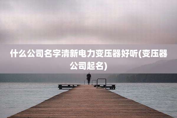 什么公司名字清新电力变压器好听(变压器公司起名)