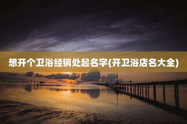 想开个卫浴经销处起名字(开卫浴店名大全)