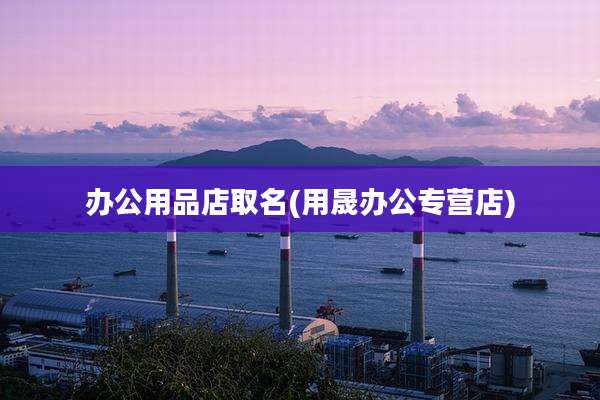 办公用品店取名(用晟办公专营店)