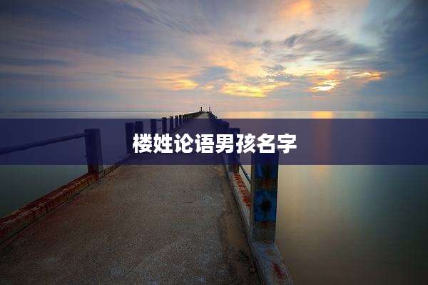 楼姓论语男孩名字