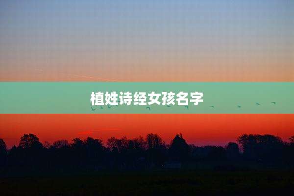 植姓诗经女孩名字