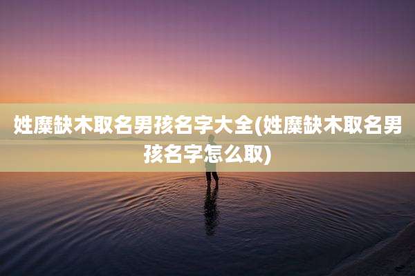 姓糜缺木取名男孩名字大全(姓糜缺木取名男孩名字怎么取)