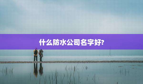 什么防水公司名字好?