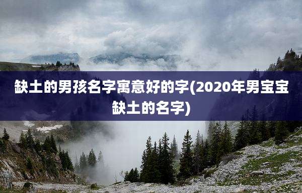 缺土的男孩名字寓意好的字(2020年男宝宝缺土的名字)