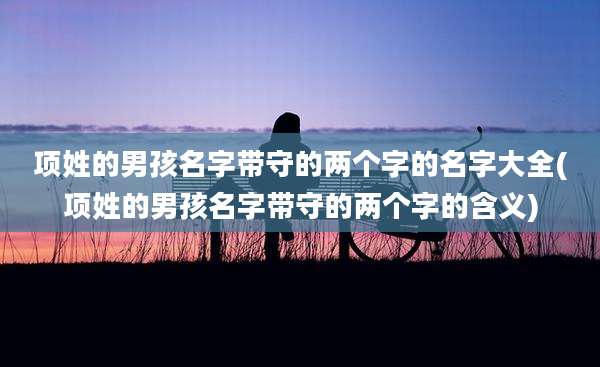 项姓的男孩名字带守的两个字的名字大全(项姓的男孩名字带守的两个字的含义)