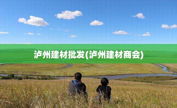 泸州建材批发(泸州建材商会)